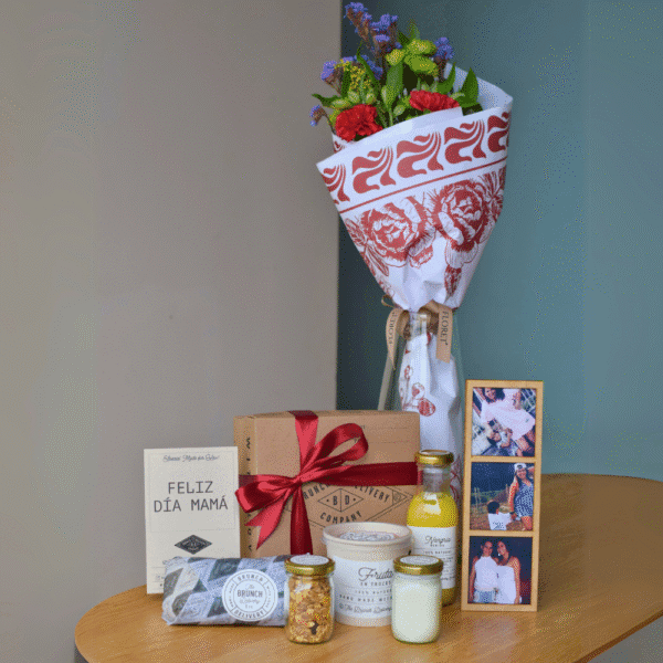 Día de la Madre - Snack Brunch con Foto y flores - Personalizable